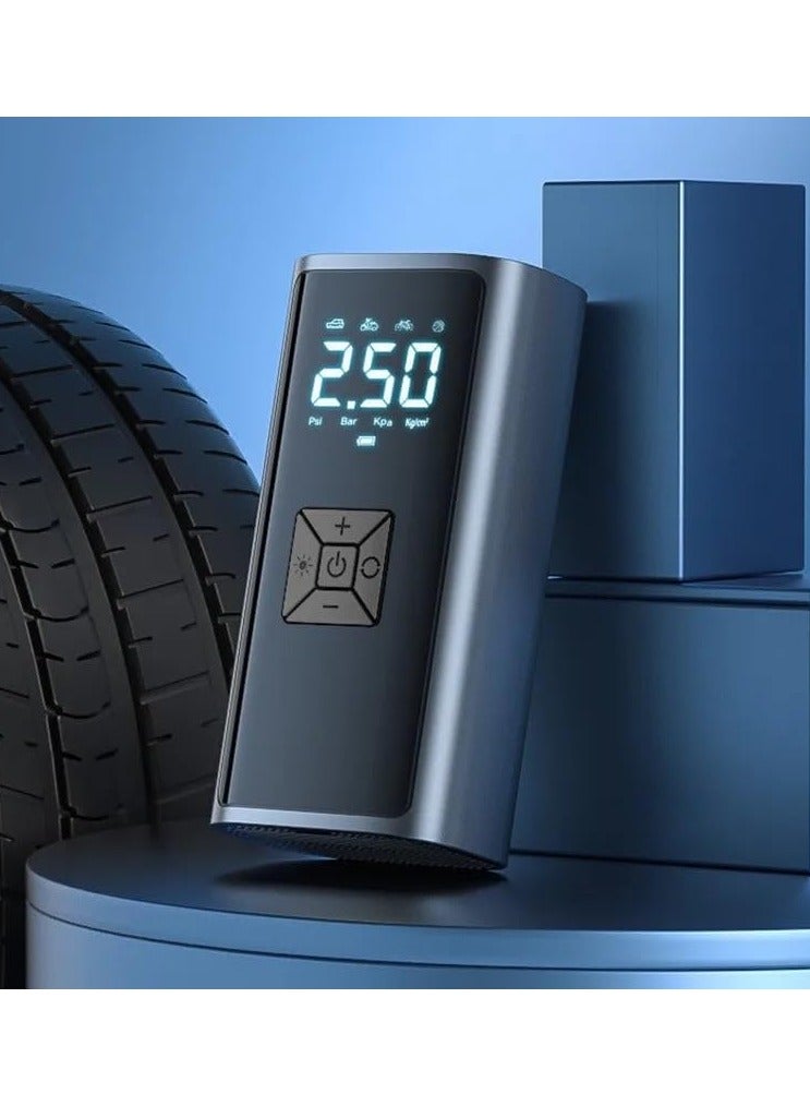 مضخة هواء ذكية محمولة Compressor للسيارات بقوة 150 PSI، مُنفخ إطارات أوتوماتيكي. - Image 2